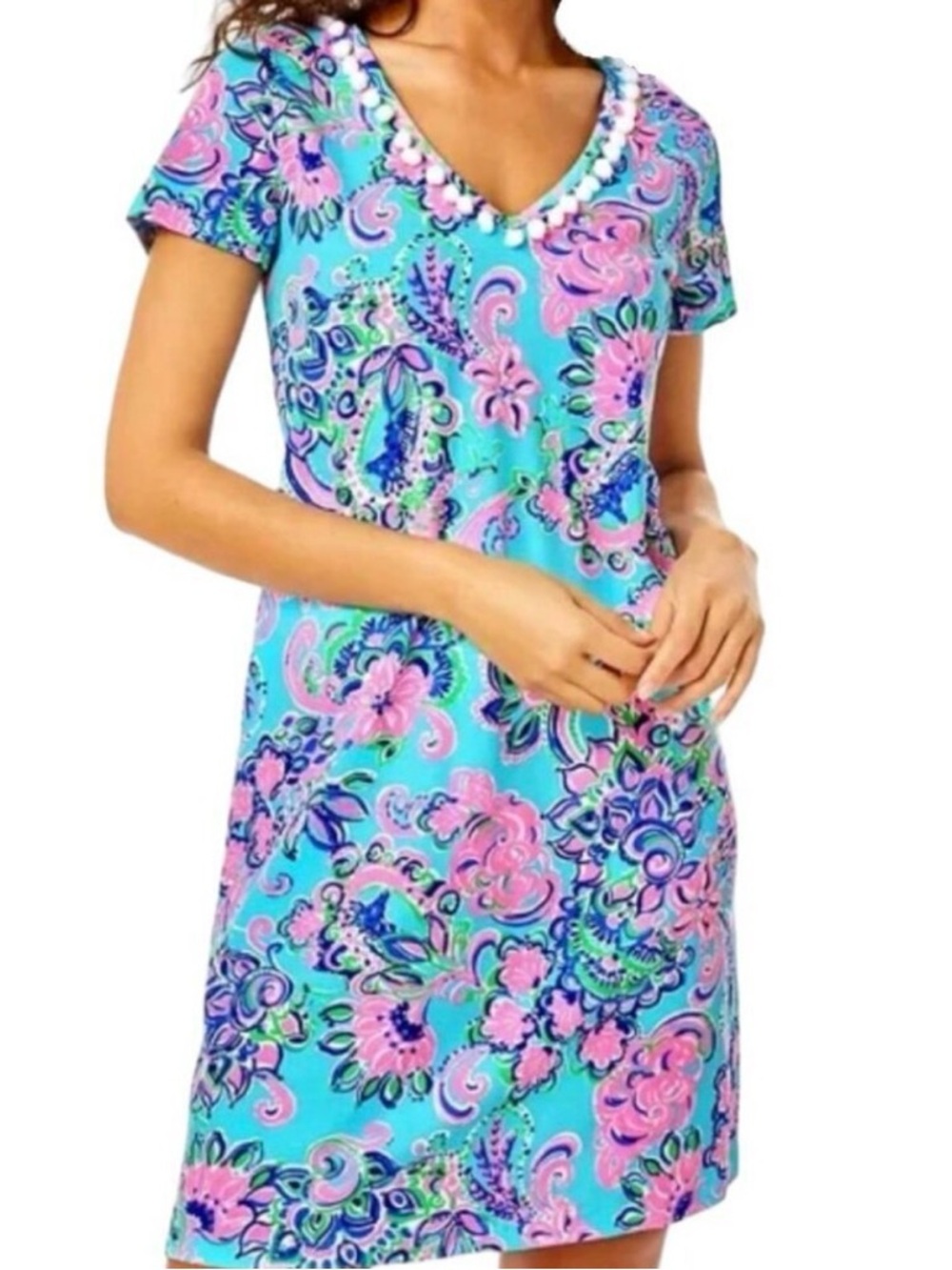 Lilly Pulitzer Etta dress in Blue Horizon Jungle Sunrise